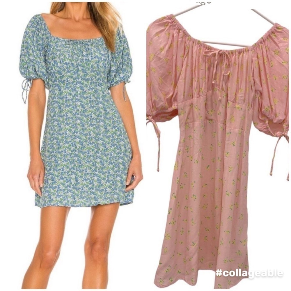 Faithfull The Brand Thea Mini Dress in Luda Floral Pink .Size 4